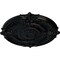 Ekena Millwork Attica Acanthus Leaf Ceiling Medallion (Fits Canopies up to 4 5/8"), 53 1/2"OD x 3 1/2"P, Jet Black CM53ATBLF - alternate 3